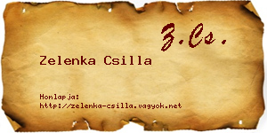 Zelenka Csilla névjegykártya